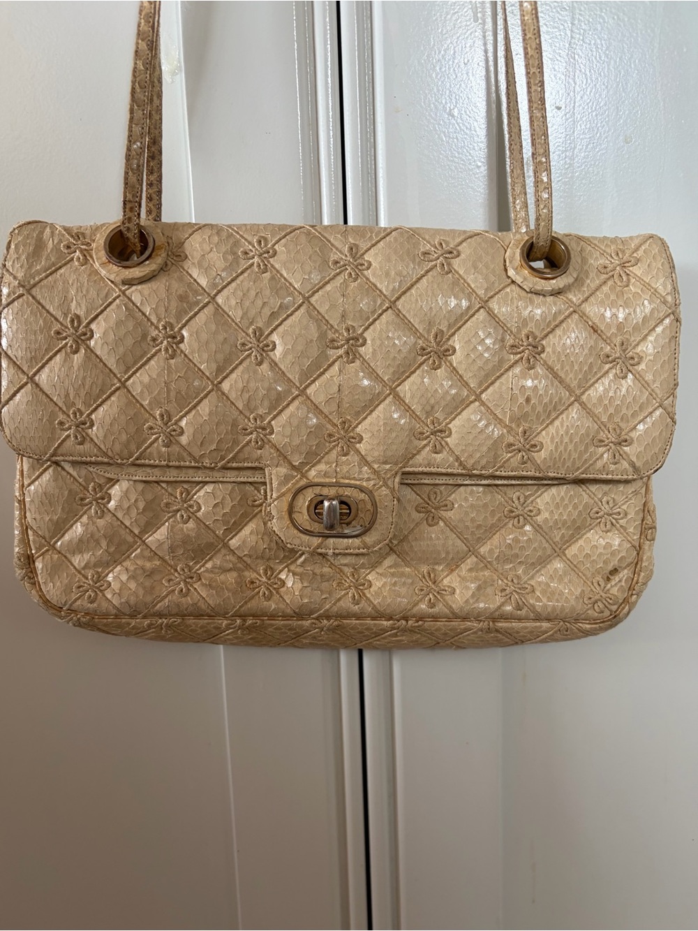 Judith Lieber Vintage Snakeskin Shoulder Bag